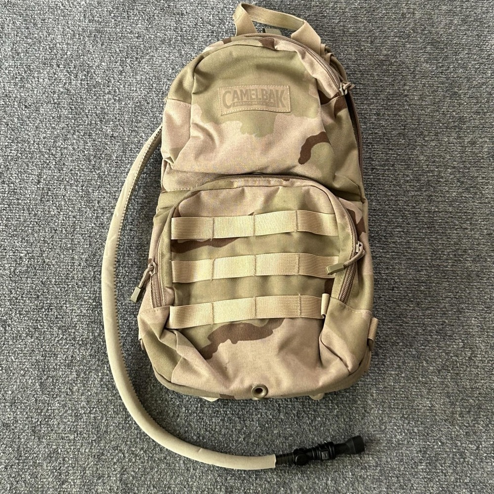 CamelBak Hydration Backpack Tan Camo One Size Omega 3.0L‎ 100oz MOLLE Hiking
